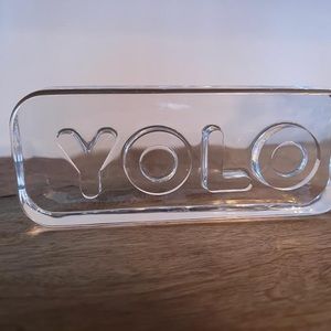 Nude Glass Yolo Paperweight